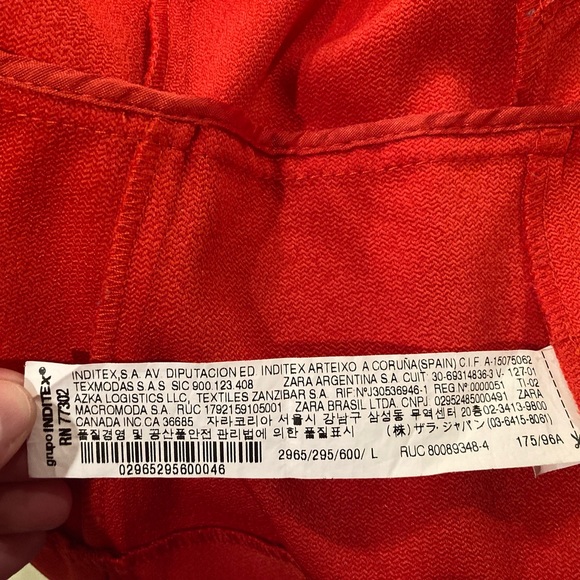 Zara Red Cropped Jacket, Size L, Red - Picture 11 of 13